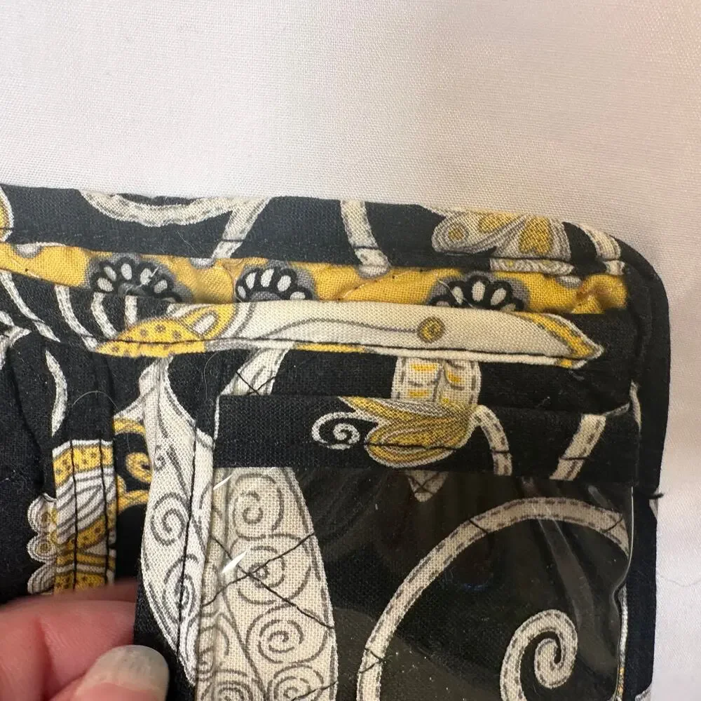 Vera Bradley Trifold Wallet Quilted ID Wallet Retired Yellow Bird Pattern - Picture 6 of 9